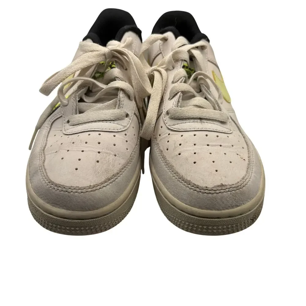 Nike Air Sneakers 4 White Classic Athletic Casual Low Top Shoes White Green Prep
